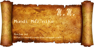 Mundi Mónika névjegykártya